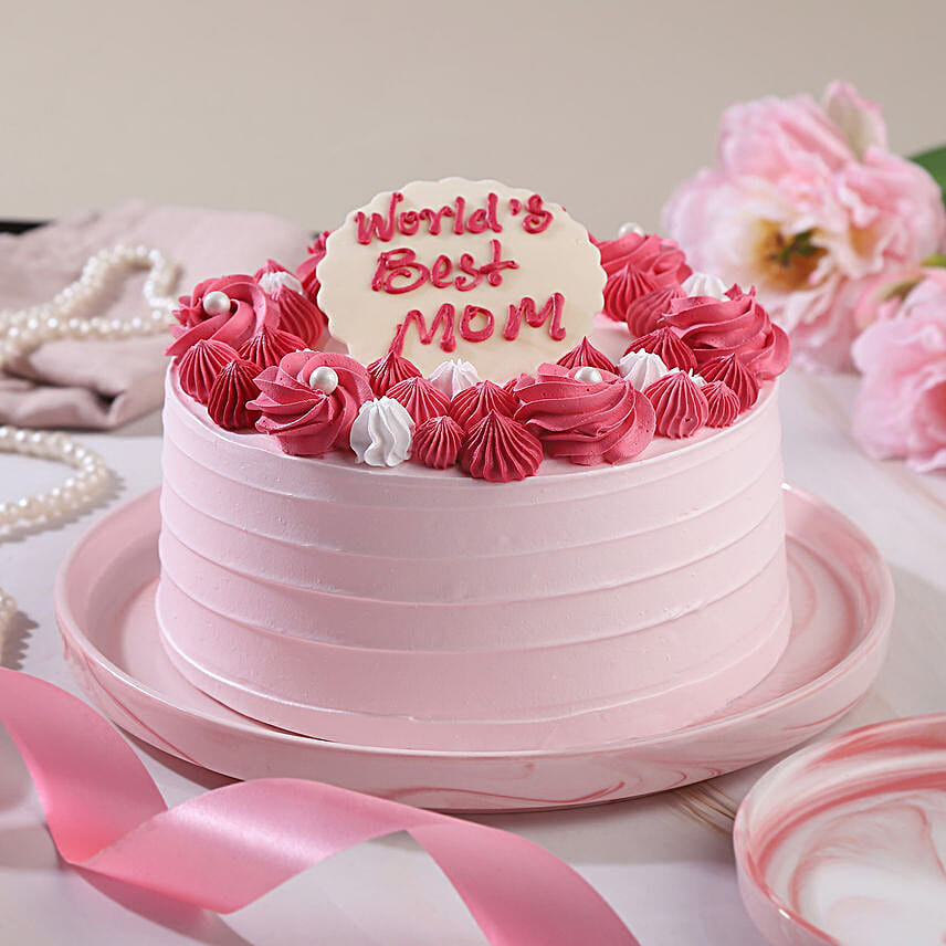 Blushing Love For Mom Sweet Cake