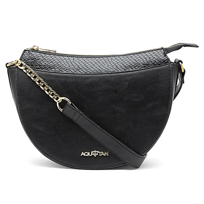 Buy/Send Beauty In Black Shoulder Bag Online- FNP