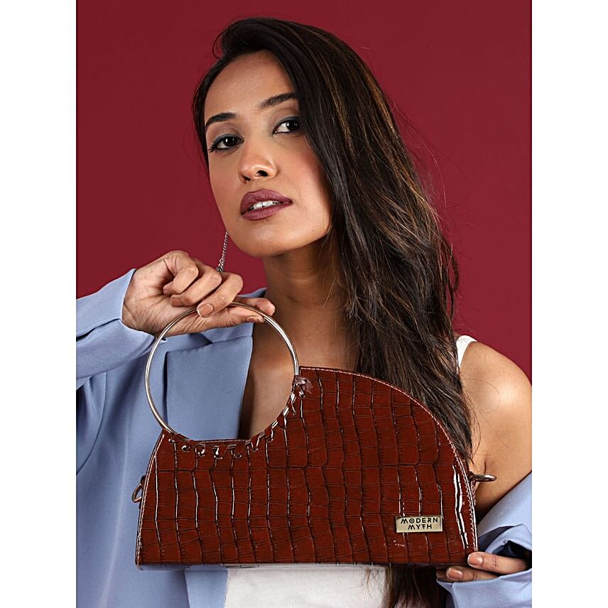 Semi circle handbag online