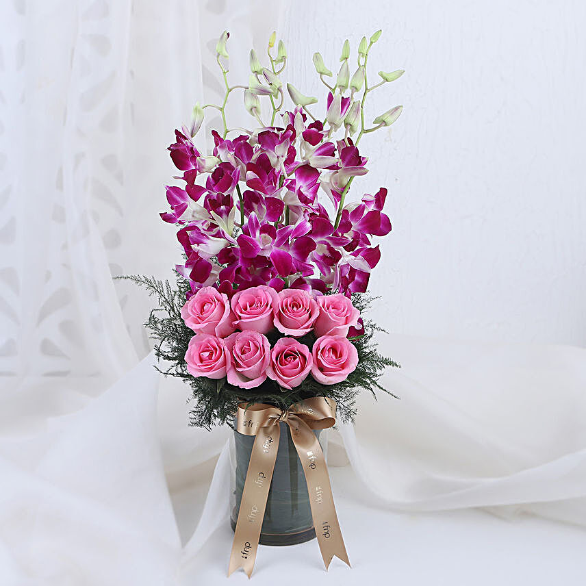 Roses & Orchids Vase