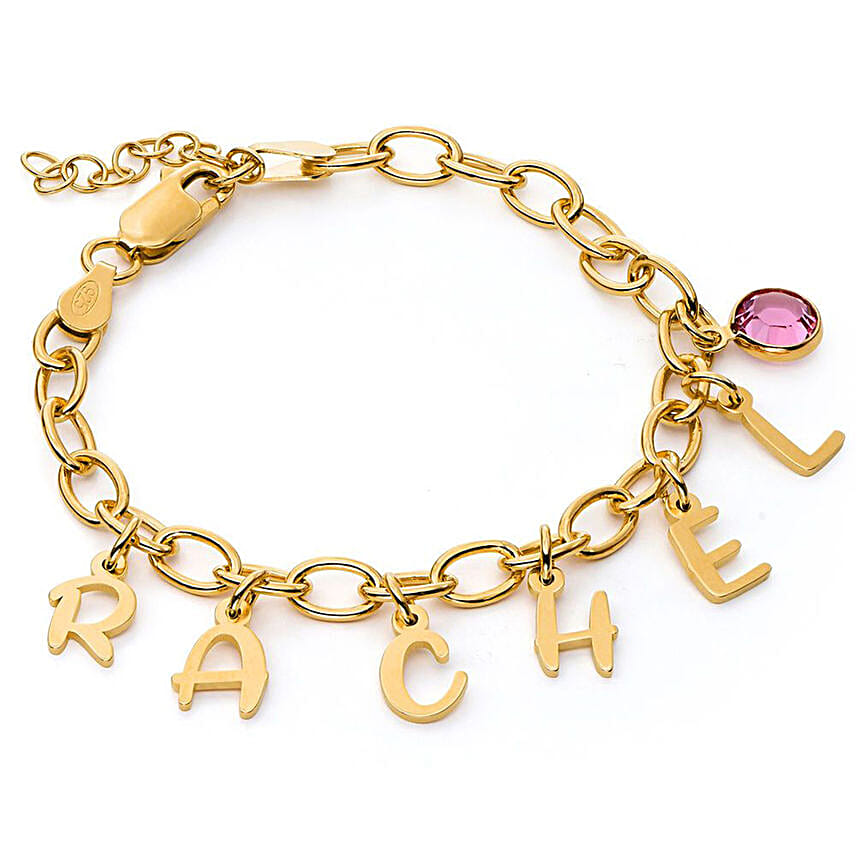 Personalised Letter Charm Kids Bracelet