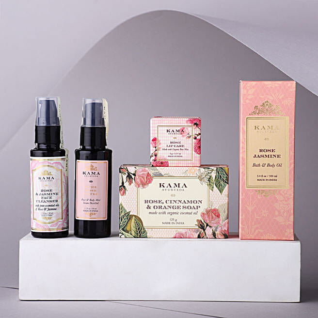 Buy/Send Kama Ayurveda Rose Essentials Beauty Hamper Online- FNP
