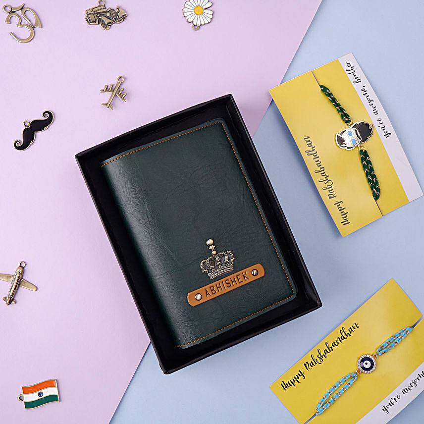 Designer Rakhi N Personalised Passport Cover