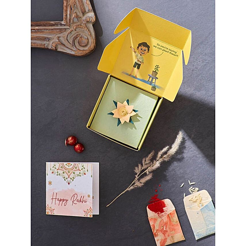 Blooming Jasmine Plantable Rakhi Gift