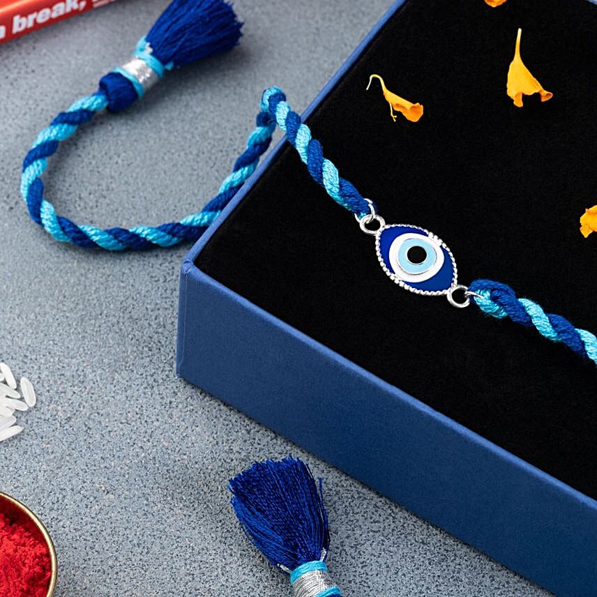 Sneh Silver Evil Eye Rakhi