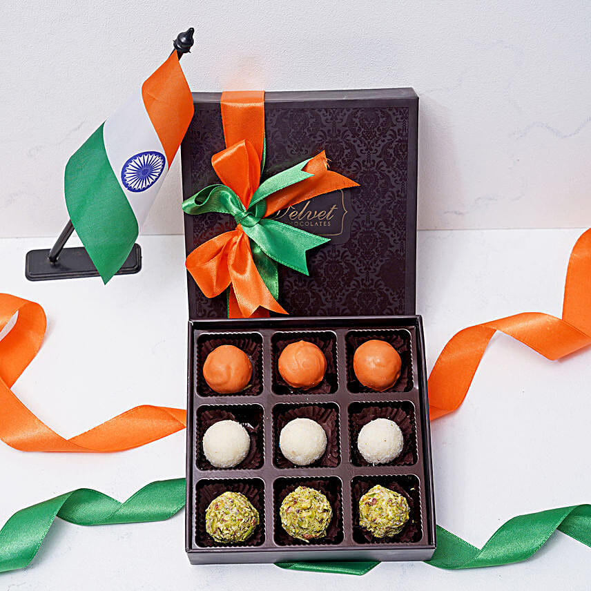 Tri Colour Truffle Chocolate Box