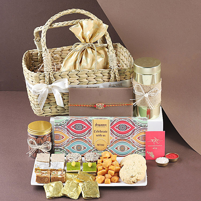 Ganesha Rakhi Treats Gift Basket