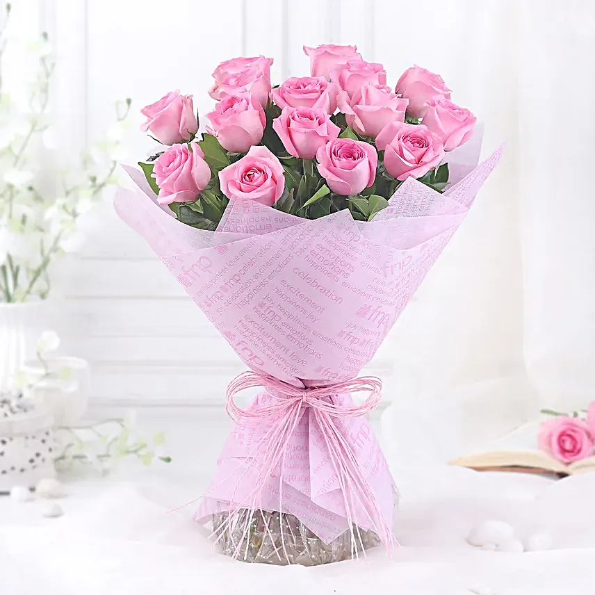 Blushing Beauty Rose Standing Bouquet