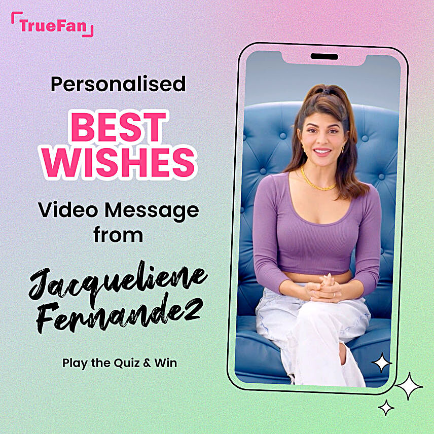 Personalised Best Wishes Message by Jacqueline Fernandez