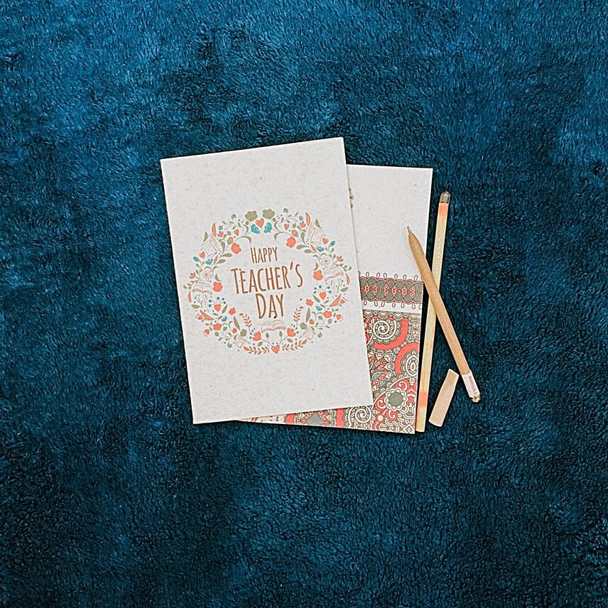 Green Gratitude Teacher's Day Stationery Gift Set