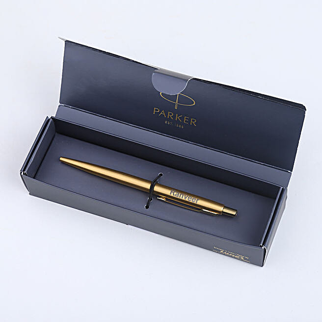 Buy/Send Parker Classic Stainless Steel Personalised Gold Ball Pen