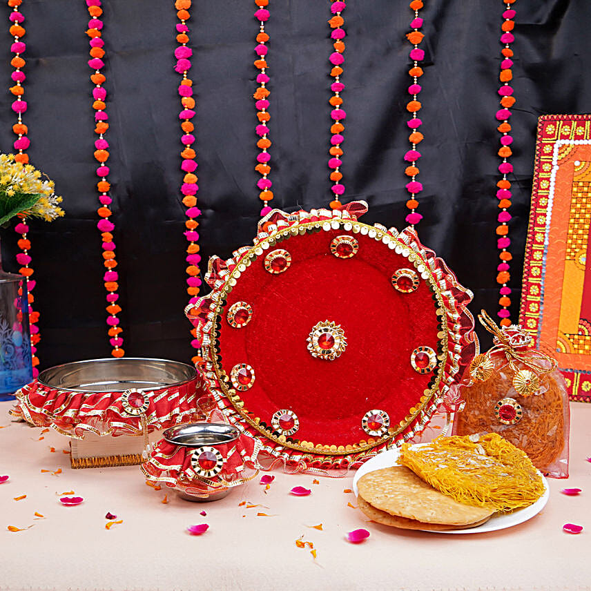 Radiant Red Karwa Chauth Sargi Hamper