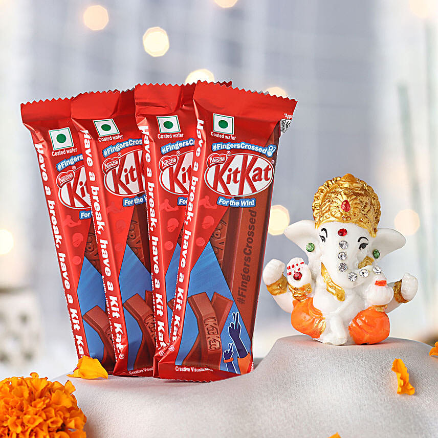 Diwali Blessings Ganesha Idol & Chocolate Surprise