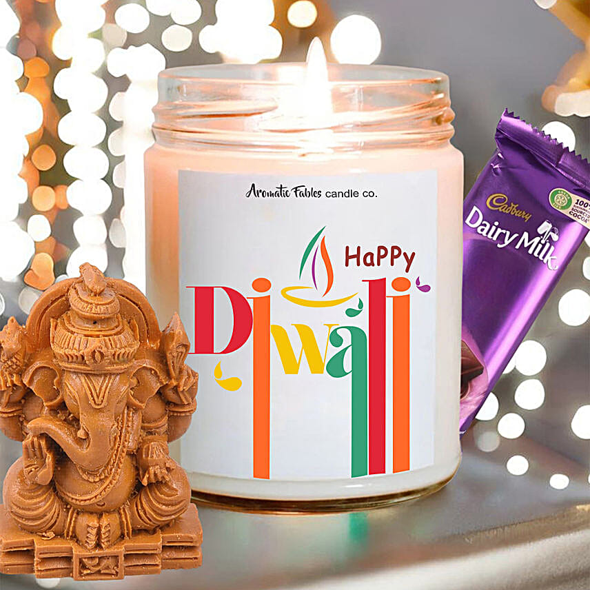 Cupcake Scented Candle & Ganesha Diwali Gift