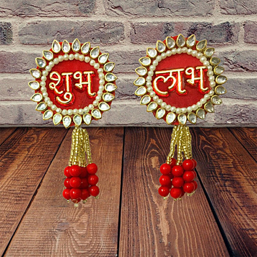 Red Shubh Labh Wall Hanging