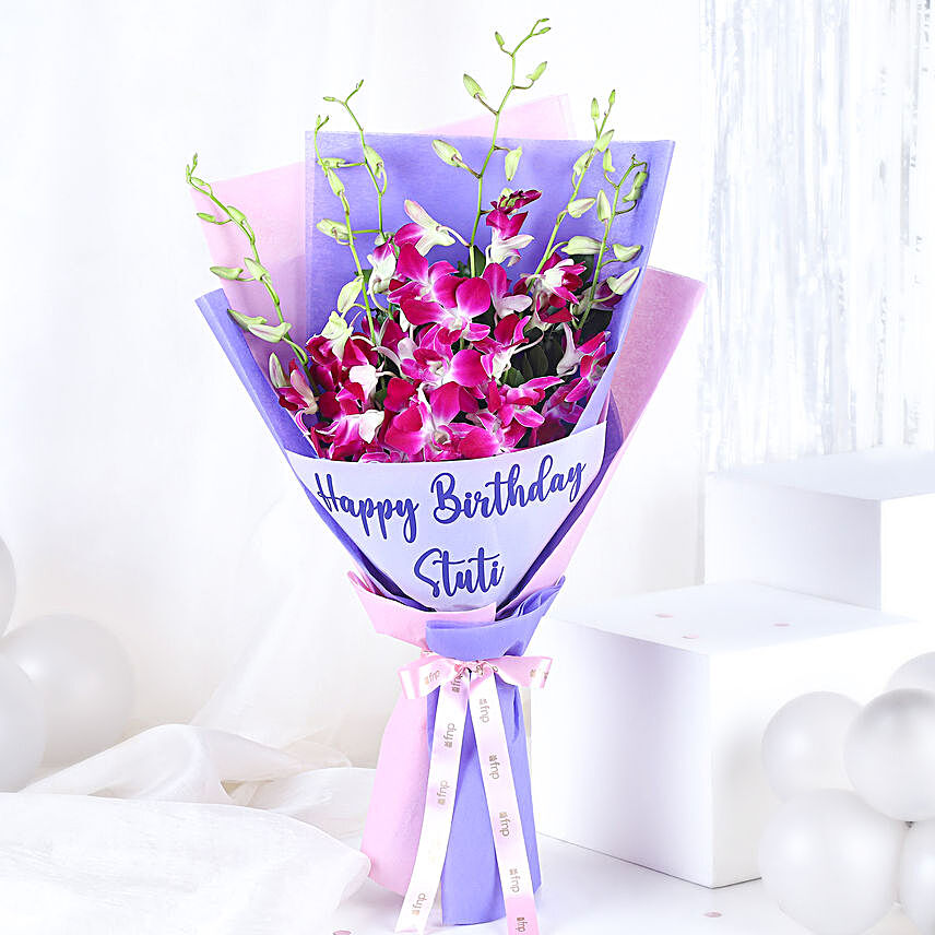 Purple Orchid Personalised Wish