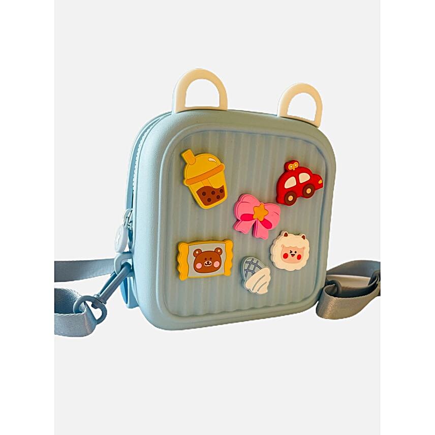 Marigold Movable Trinkets Kids Backpack- Blue