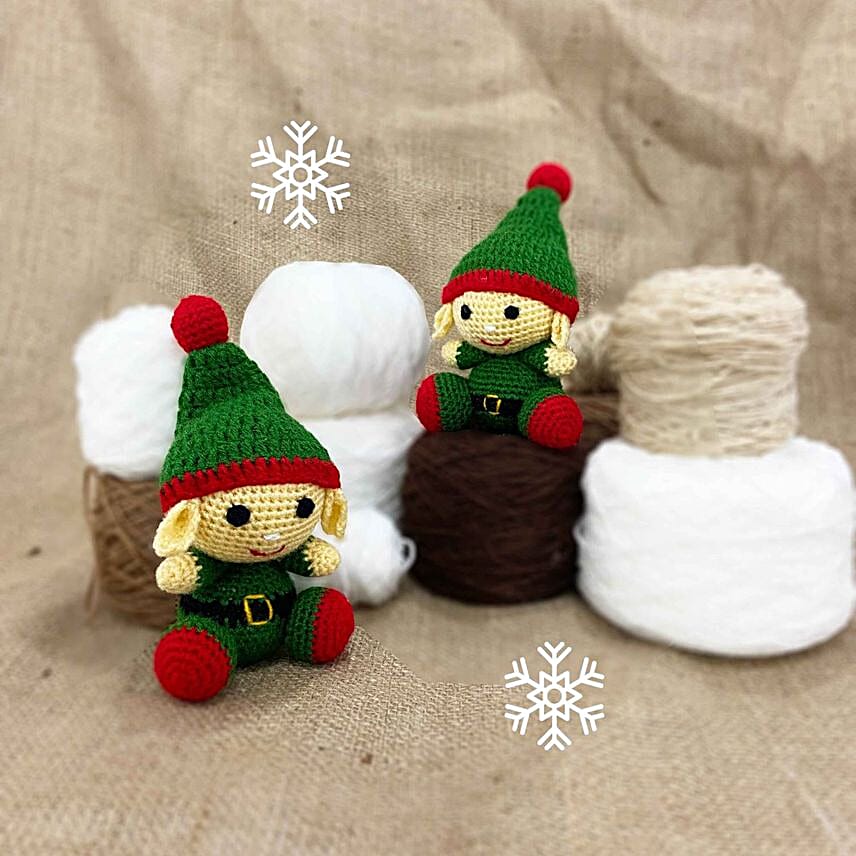Joyful Crochet Elf Trio