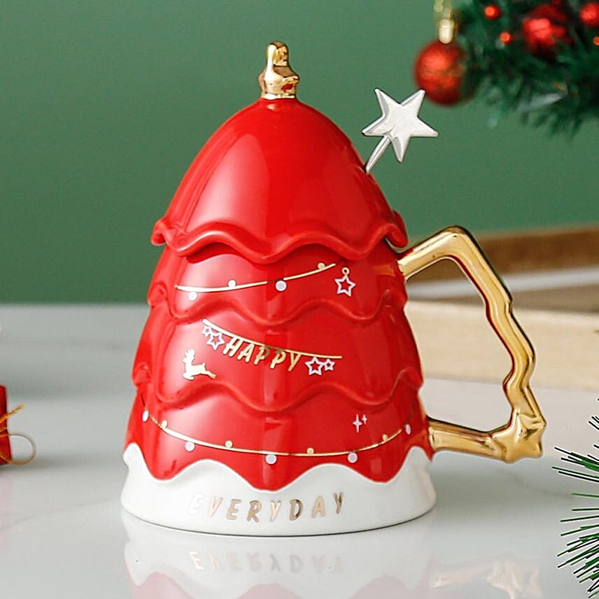 Surprise & Sip Merry Mug- Red