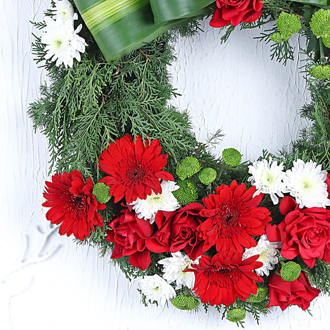 Buy/Send Jolly Christmas Times Floral Wreath Online- FNP