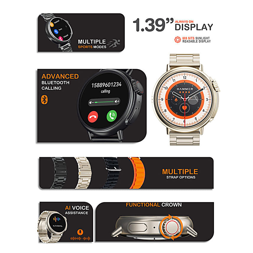 Hammer bluetooth deals smart watch
