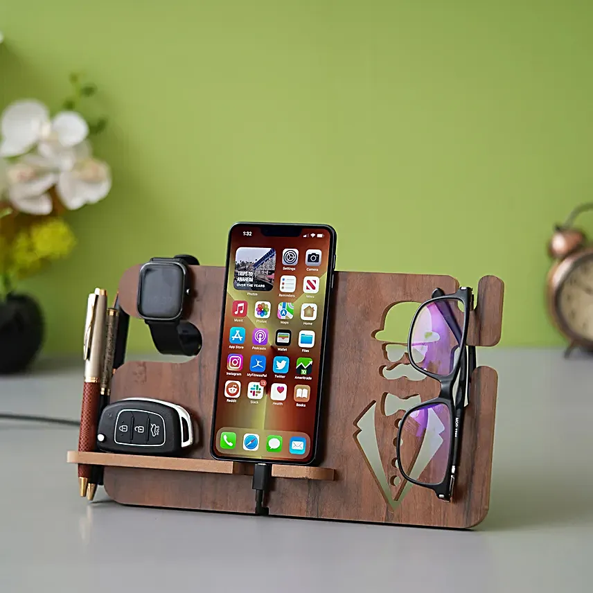 Multiutility Desk Organiser- Brown