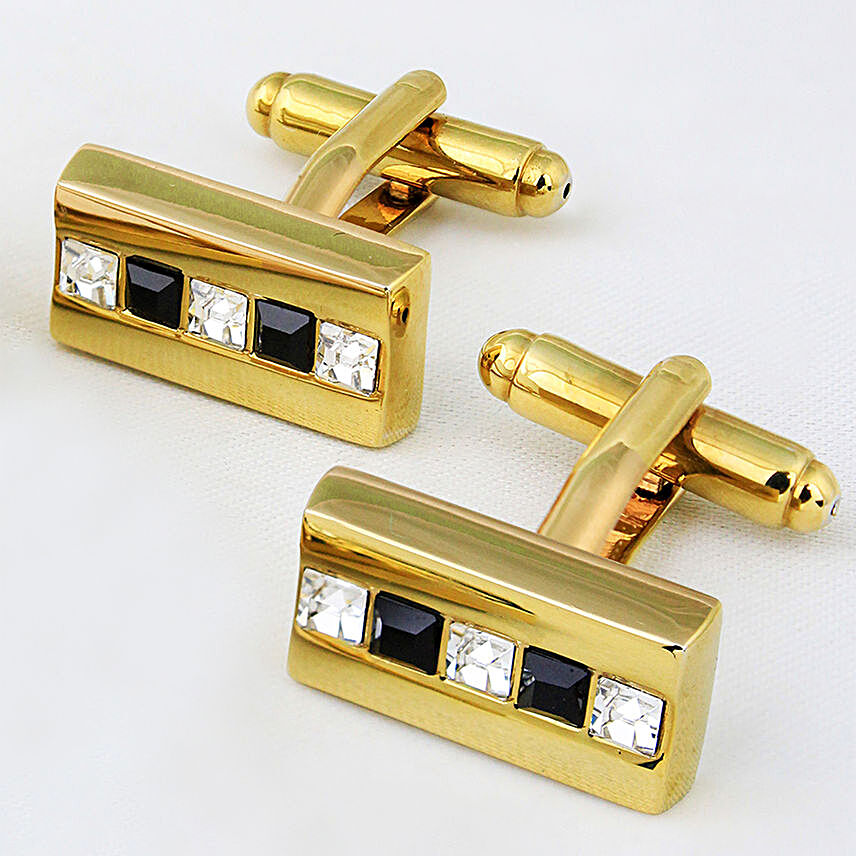 Buy/Send Peluche Cufflink & Tie Pin Set- Golden Online- FNP