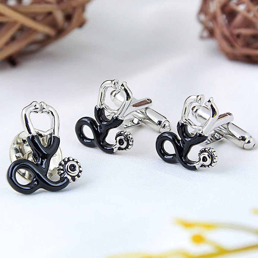 Peluche Doctor Special Cufflink & Lapel Pin