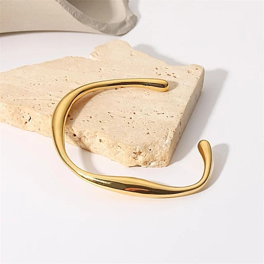 Wave Gold Cuff Bracelet