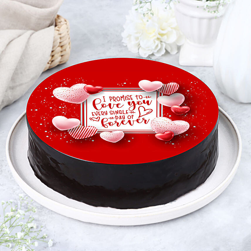 Forever Promise Chocolate Photo Cake Half Kg