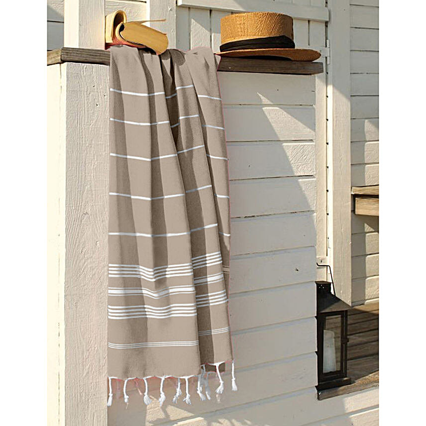 Buy/Send Classic Fouta Bath Towel Biscuit Online FNP
