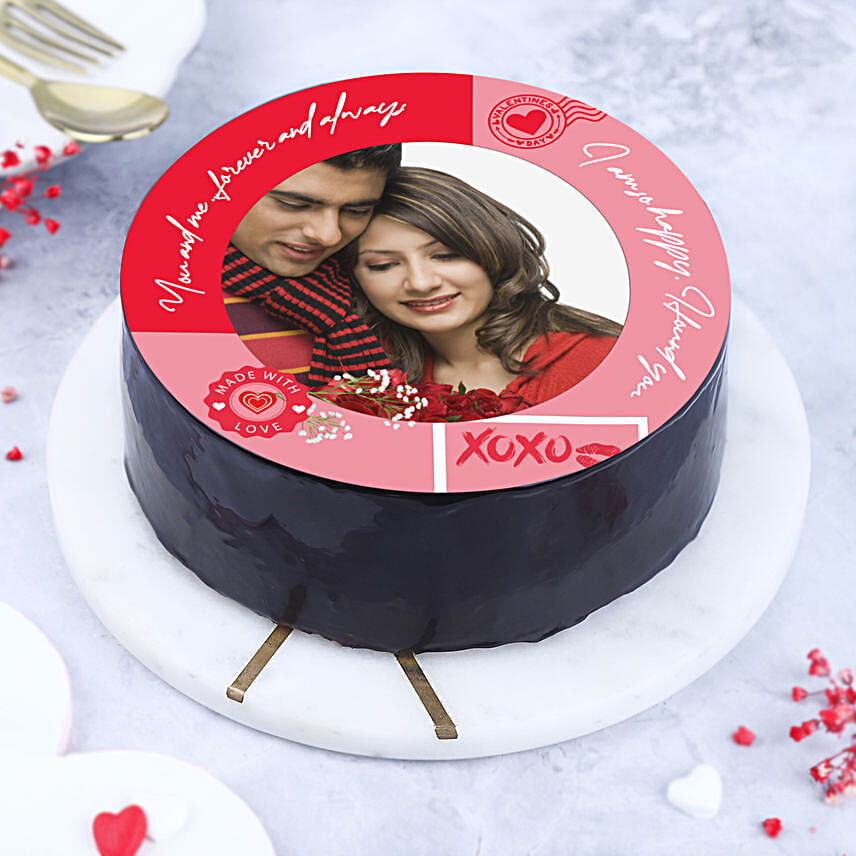 Personalised Chocolate Cake Of Love- 1Kg