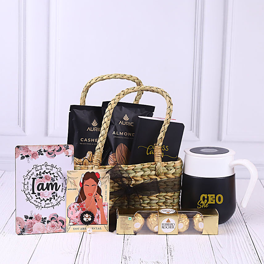 Personalised Boss Lady Gift Basket