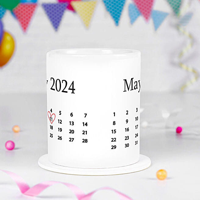 Celebration Today Calendar Special Personalised Calendar Mug