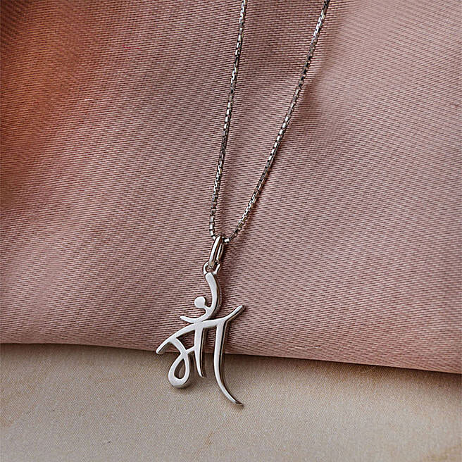 Maa Name Locket Silver Sahiba Gems Designer Maa Locket Charm