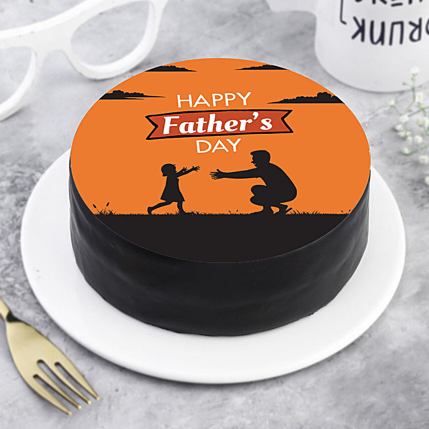 Loving Dad Chocolate Photo Cake 1 Kg