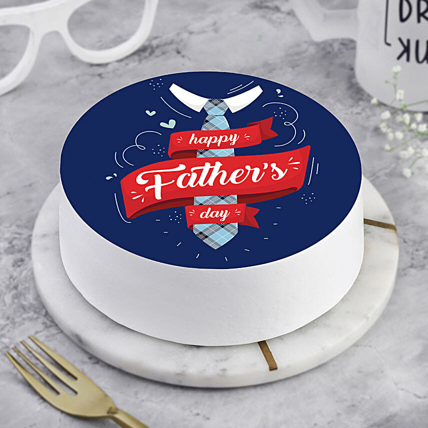 Fathers Day Pineapple Photo Cake 2 Kg Eggless
