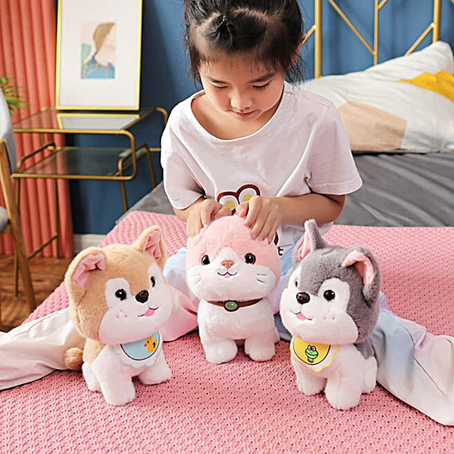 Buy/Send Fluffy Dog Soft Toy-P Online- FNP