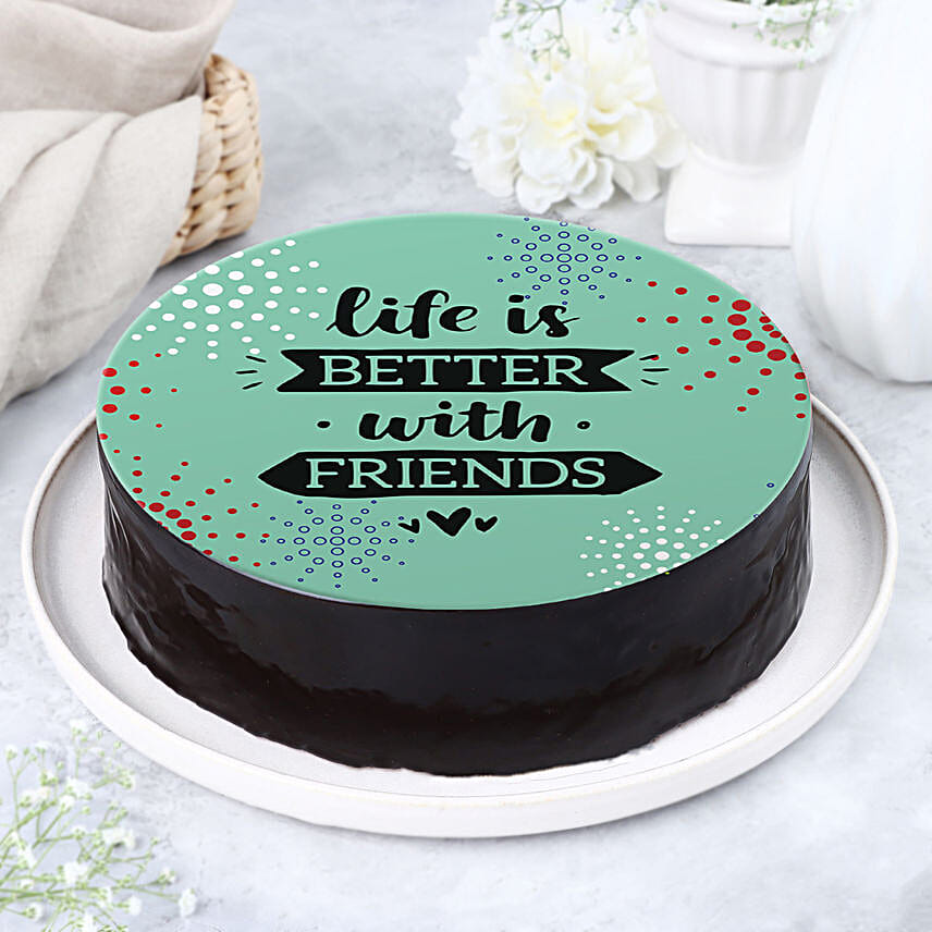 Friendship Day Special Chocolate Cake- Eggless Half Kg