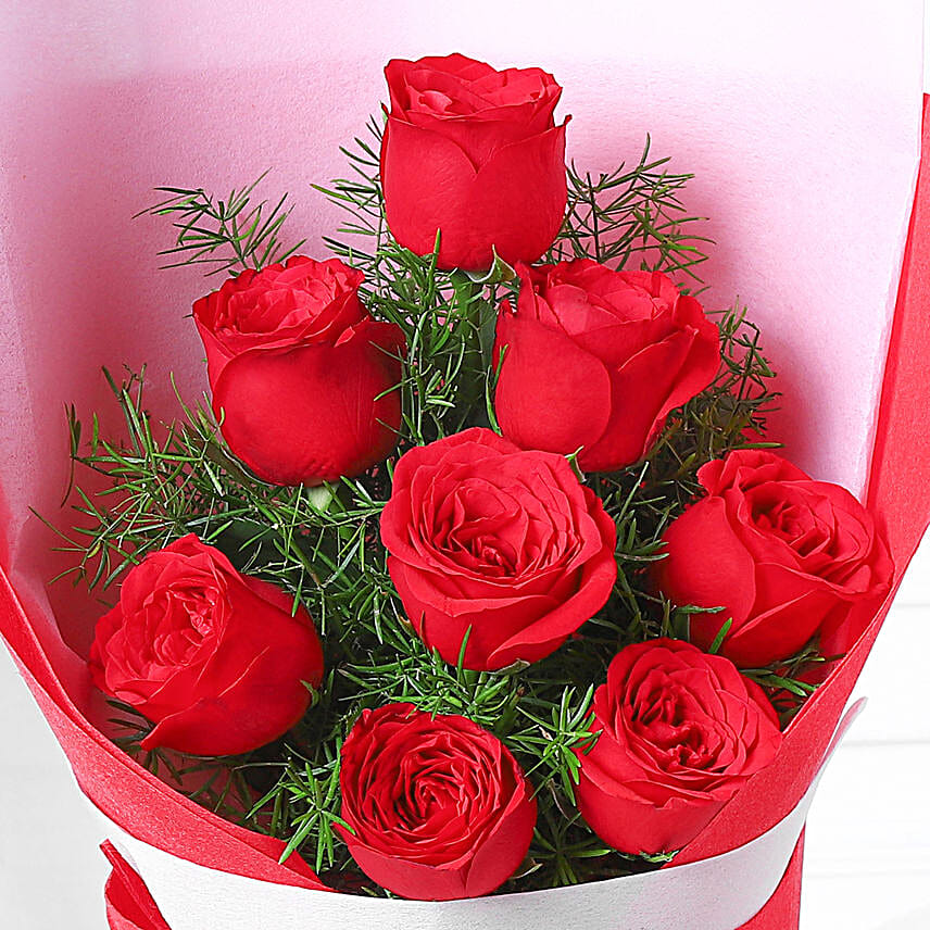 Bouquet Of 8 Royal Red Roses