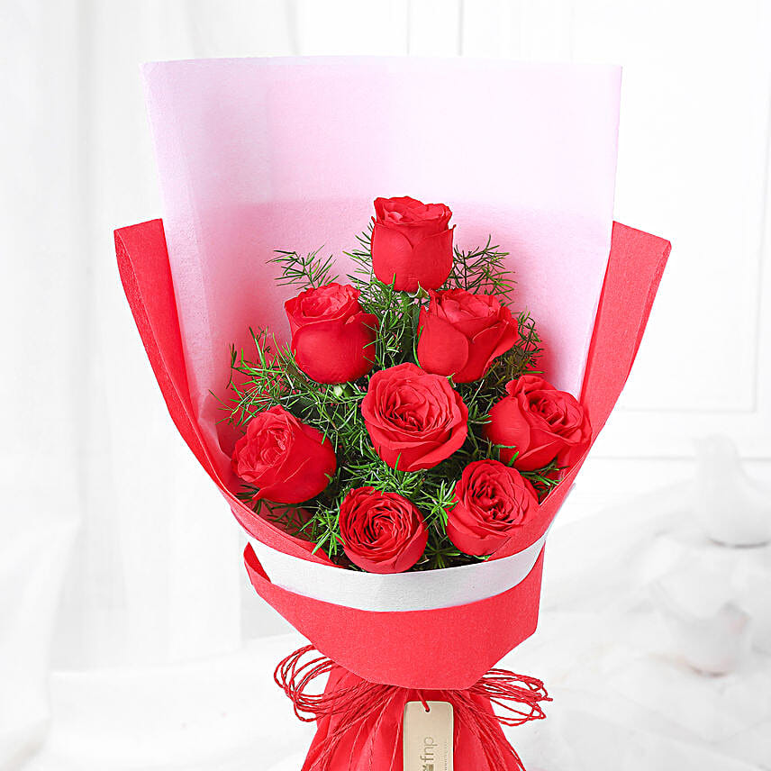 Bouquet Of 8 Royal Red Roses