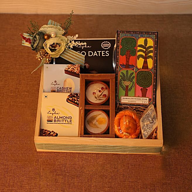 Buy/Send Whimsical Wooden Gift Hamper For Diwali Online- FNP