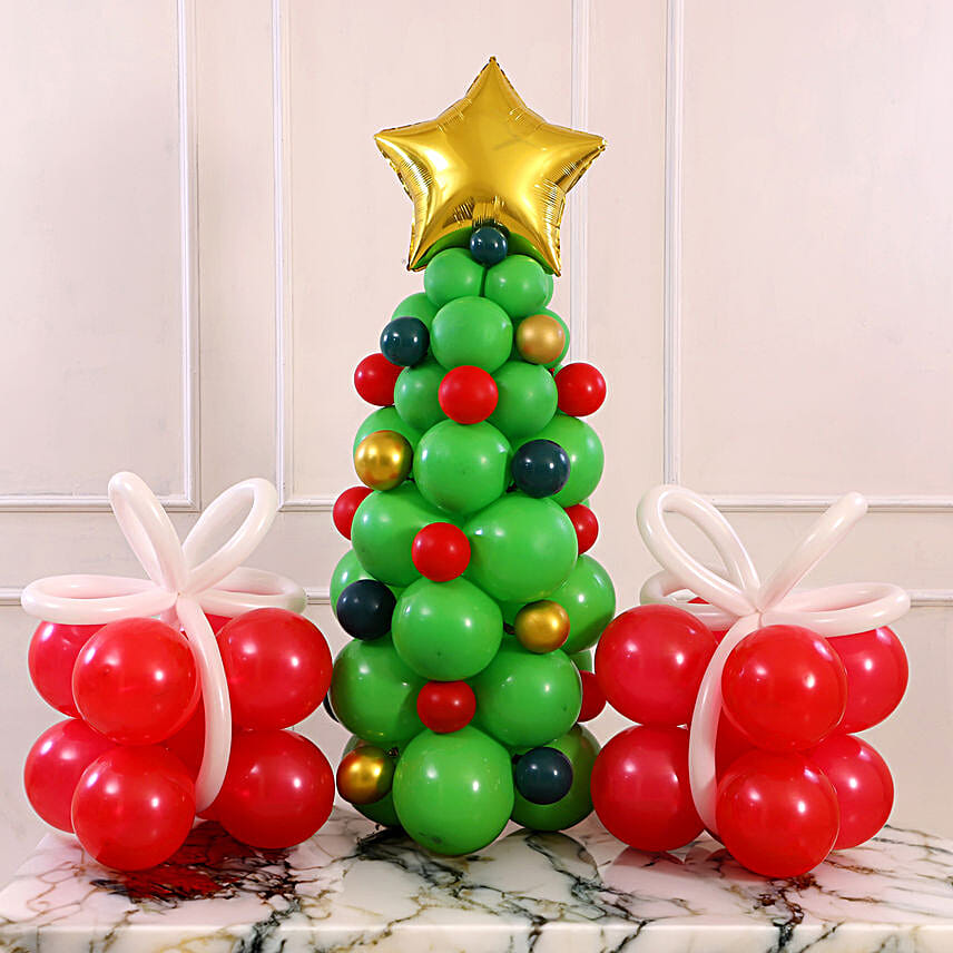 Christmas Tree Balloon Bouquet