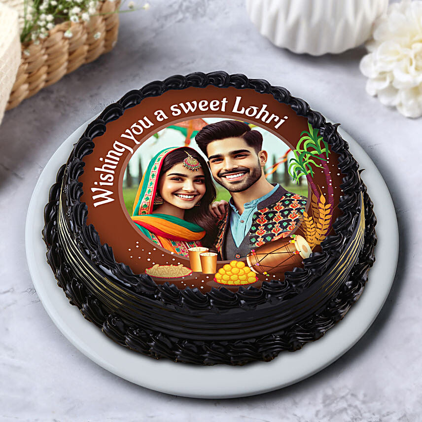 Lohri Celebration Eggless Chocolate Cake 1Kg