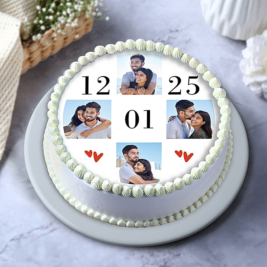 Personalised Pineapple Eggless Cake Half Kg