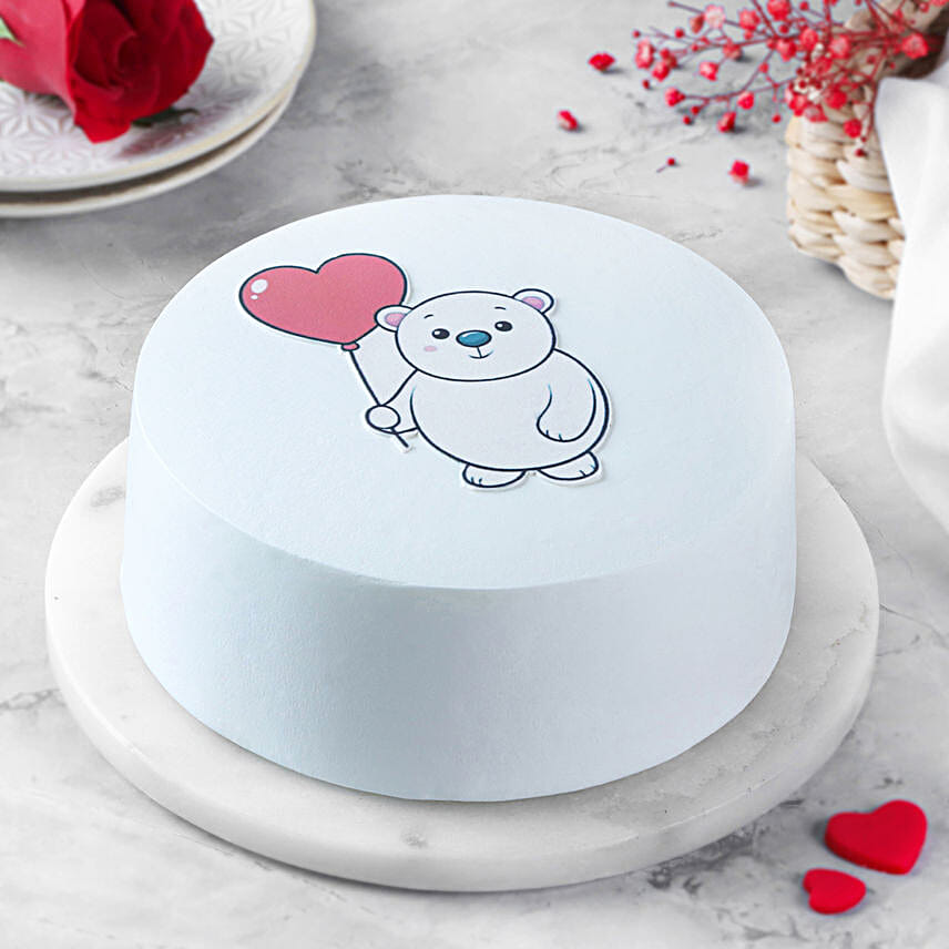 Teddy Love Butterscotch Cake 1Kg Eggless