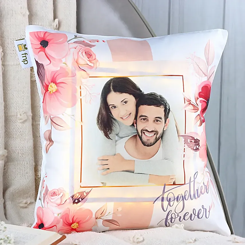 Personalised Love Affair LED Cushion Hand Delivery