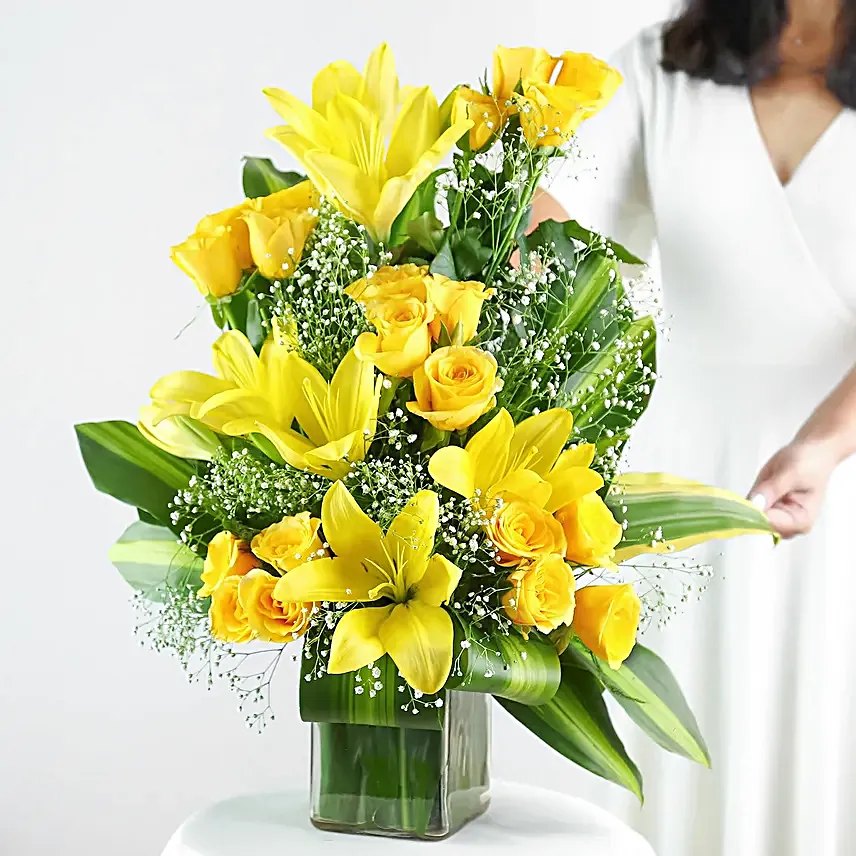 Magical Sunrise Floral Vase