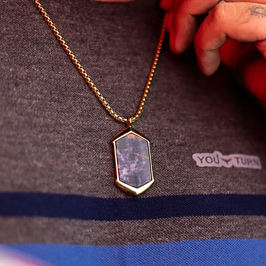 Regal Sodalite Gold Locket