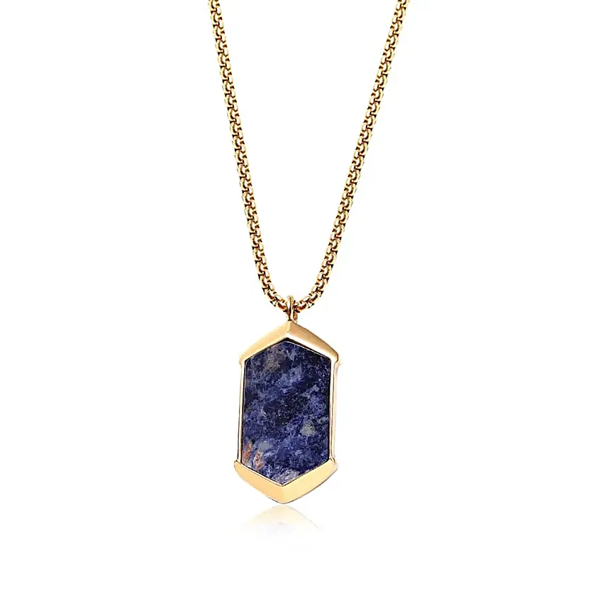 Regal Sodalite Gold Locket